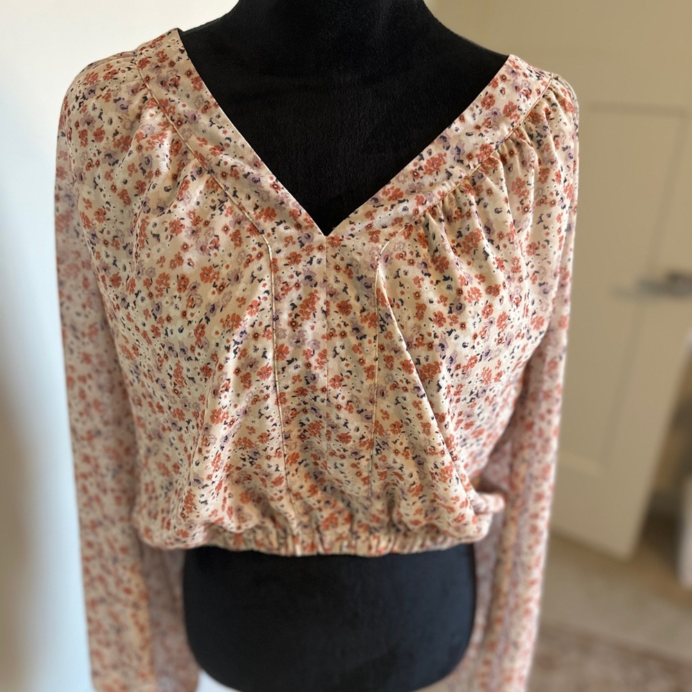 Floral chiffon top
